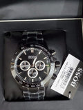 Hugo Boss Ikon Black Dial Silver Steel Strap Watch for Men - 1512965