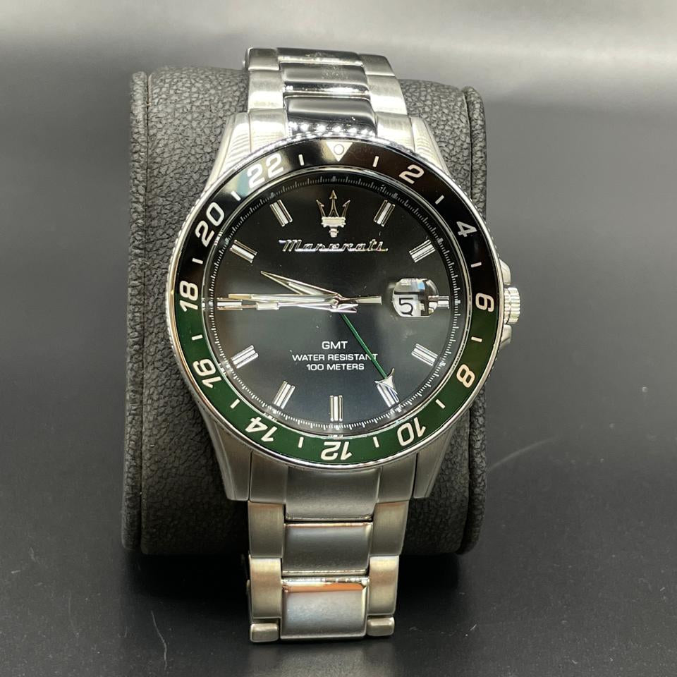 Maserati R8853140005 SFIDA Chronograph Men's Watch – Black Dial & Silver Steel Strap