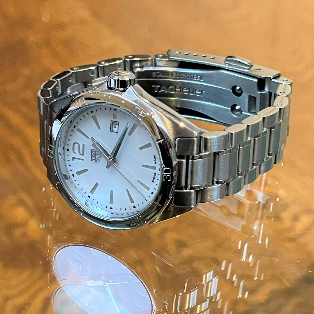 Tag Heuer Formula 1 Quartz Women's Watch WBJ1418.BA0664 – Mother of Pearl White Dial with Silver Steel Strap