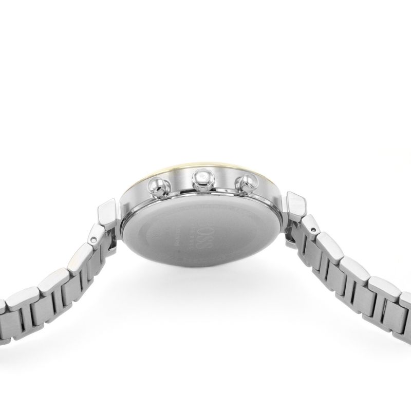 Hugo Boss Flawless Silver Dial Two Tone Steel Strap Watch for Women - 1502550