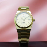Tissot T137.207.33.021.00 PRX Powermatic 80 Men's Watch – Gold Dial & Gold Steel Strap