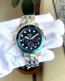 Fossil FS5827 FB-01 Chronograph Men’s Watch – Black Dial with Silver Steel Strap