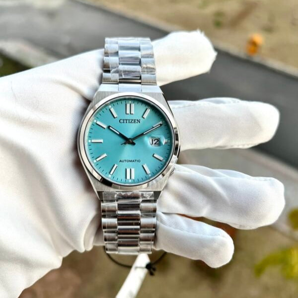 Citizen Tsuyosa NJ0151-88M Men's Automatic Watch – Turquoise Dial with Silver Steel Strap