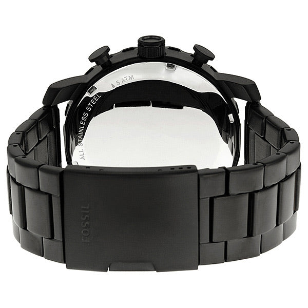 Fossil Nate Chronograph Black Dial Black Steel Strap Watch for Men - JR1401