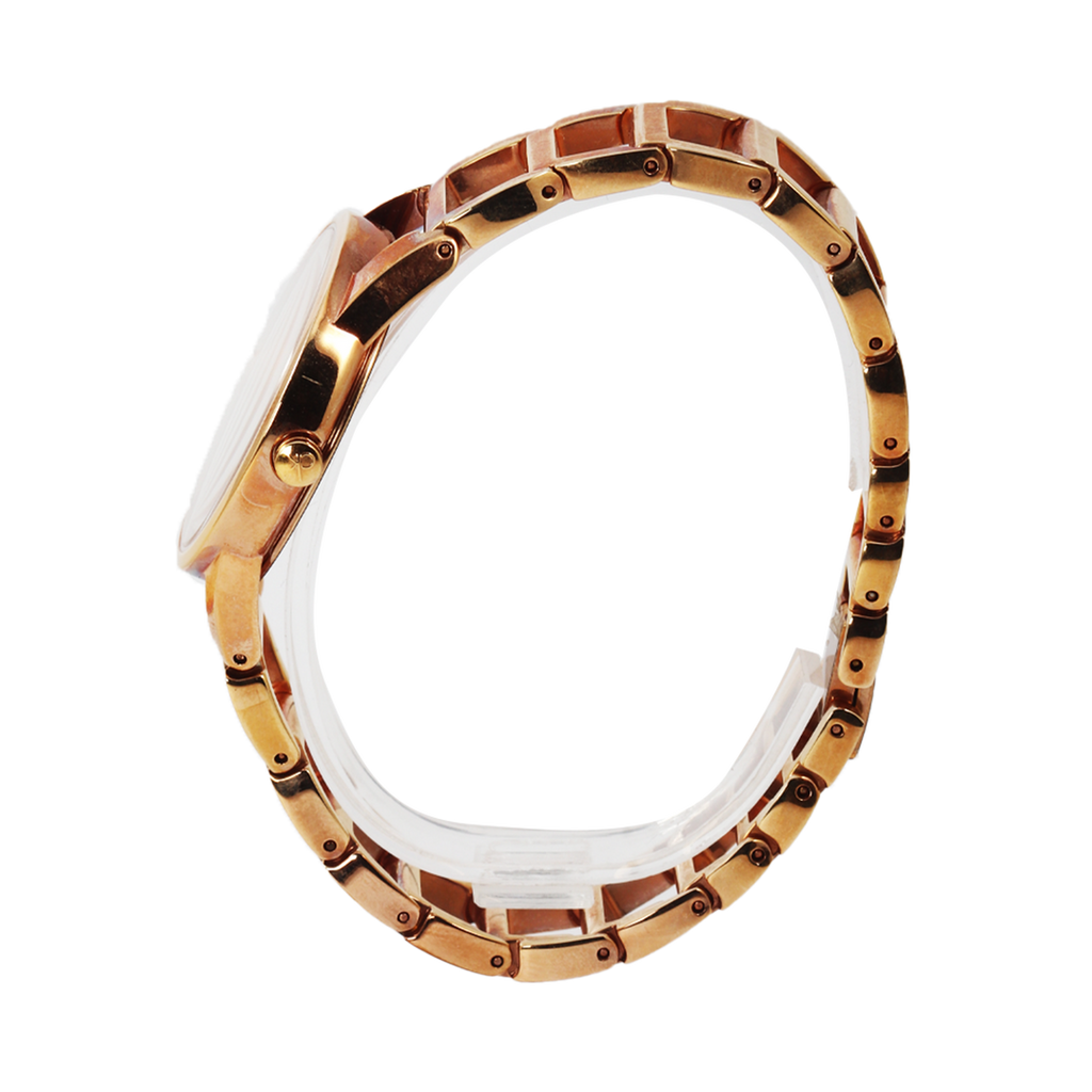 Calvin Klein Stately White Dial Rose Gold Steel Strap Watch for Women - K3G23626