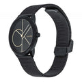 Calvin Klein Minimal Black Dial Black Mesh Bracelet Watch for Women - K3M524B1