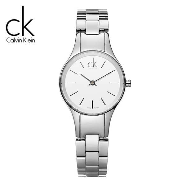 Calvin Klein Simplicity White Dial Silver Steel Strap Watch for Women - K4323126