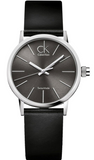 Calvin Klein K7622107 Minimal Quartz Women's Watch – Black Dial & Black Leather Strap