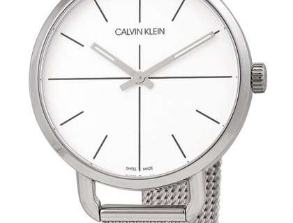 Calvin Klein Even White Dial Silver Mesh Bracelet Watch for Women - K7B23126