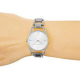 Calvin Klein Dainty Silver Dial Silver Steel Strap Watch for Women - K7L23146