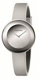 Calvin Klein K7N23UP8 Chic Quartz Women's Watch – Silver Dial & White Leather Strap