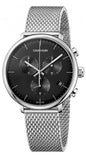Calvin Klein K8M27121 High Noon Chronograph Men's Watch – Black Dial with Silver Mesh Strap