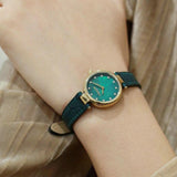 Coach Park Analog Green Dial Green Leather Strap Watch for Women - 14503534