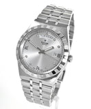 Tudor Royal Day Date Diamonds Automatic Silver Dial Silver Steel Strap Watch for Men - M28600-0002