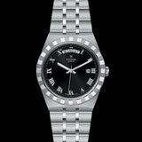 Tudor Royal Automatic Black Dial Silver Steel Strap Watch for Men - M28600-0003
