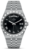 Tudor Royal Automatic Black Dial Silver Steel Strap Watch for Men - M28600-0003