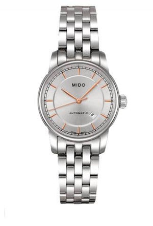 Mido Baroncelli III Automatic Silver Dial Silver Steel Strap Watch For Women - M7600.4.10.1