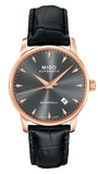 Mido M8600.3.13.4 Baroncelli III Automatic Men's Watch – Grey Dial & Black Leather Strap