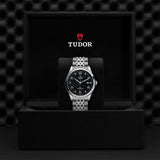 Tudor 1926 Automatic Diamonds Black Dial Silver Steel Strap Watch for Men - M91650-0004