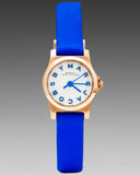 Marc Jacobs Henry White Dial Blue Leather Strap Watch for Women - MBM1238
