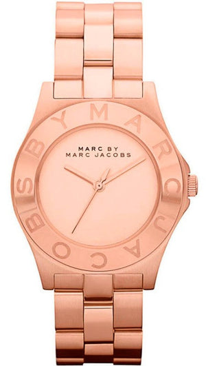 Marc Jacobs Blade Rose Gold Dial Rose Gold Steel Strap Watch for Women - MBM3127
