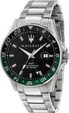 Maserati SFIDA Chronograph Black Dial Silver Steel Strap Watch For Men - R8853140005