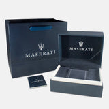 Maserati Competizione Chronograph Blue Dial Gold Steel Strap Watch For Men - R8853100026