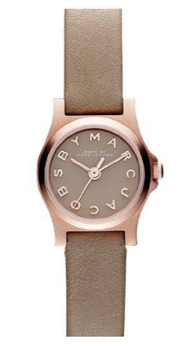 Marc Jacobs Henry Dinky Grey Dial Grey Leather Strap Watch for Women - MBM1239