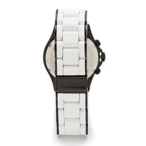 Marc Jacobs Rock Chronograph White Dial White Silicone Strap Watch for Women - MBM2574