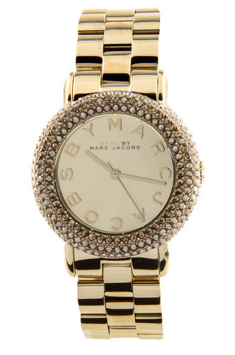 Marc Jacobs Marci Gold Dial Gold Steel Strap Watch for Women - MBM3191