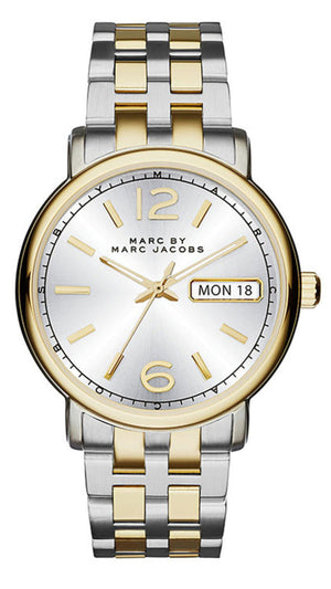 Marc Jacobs Fergus Silver Dial Two Tone Steel Strap Watch for Women - MBM8652