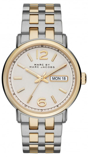 Marc Jacobs Fergus White Dial Two Tone Steel Strap Watch for Men - MBM5079