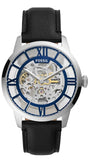 Fossil ME3200 Townsman Automatic Skeleton Men’s Watch – Blue Dial with Black Leather Strap
