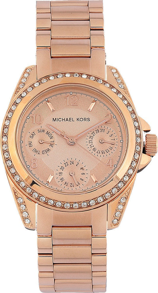 Michael Kors Blair Rose Gold Dial Rose Gold Steel Strap Watch for Women - MK5613