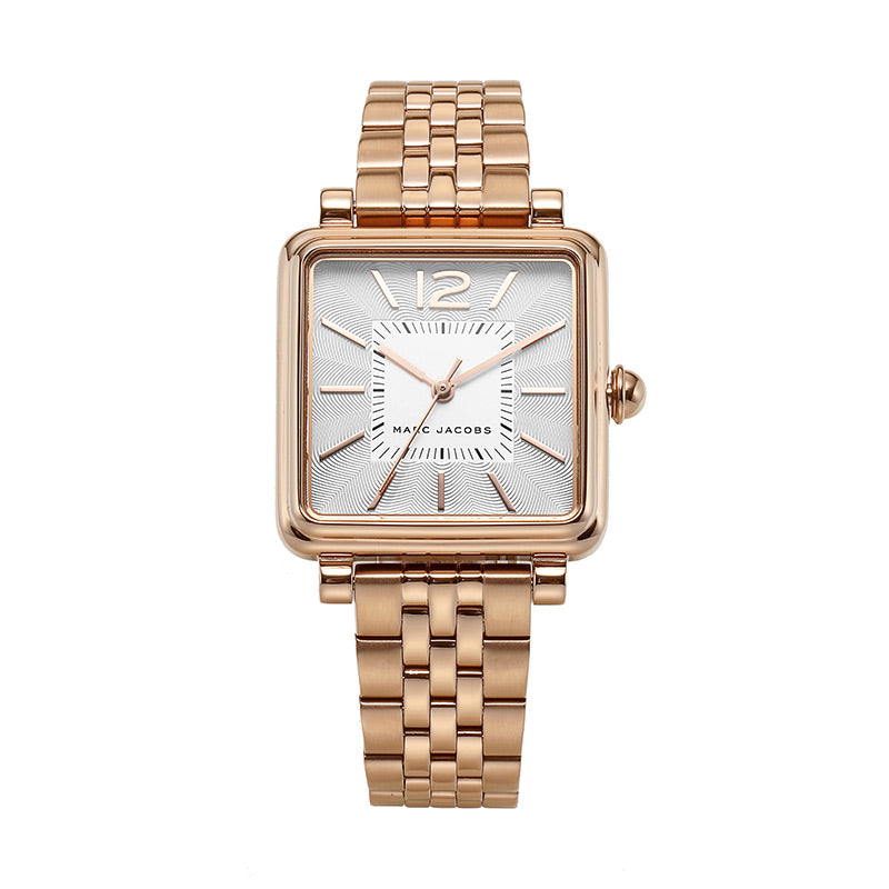 Marc Jacobs Vic Silver Dial Rose Gold Steel Strap Watch for Women - MJ3514