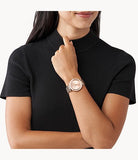 Michael Kors Darci Rose Gold Dial with Diamonds Rose Gold Stainless Steel Strap Watch for Women - MK3192