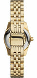 Michael Kors Lexington Quartz Orange Dial Gold Steel Strap Watch For Women - MK3284