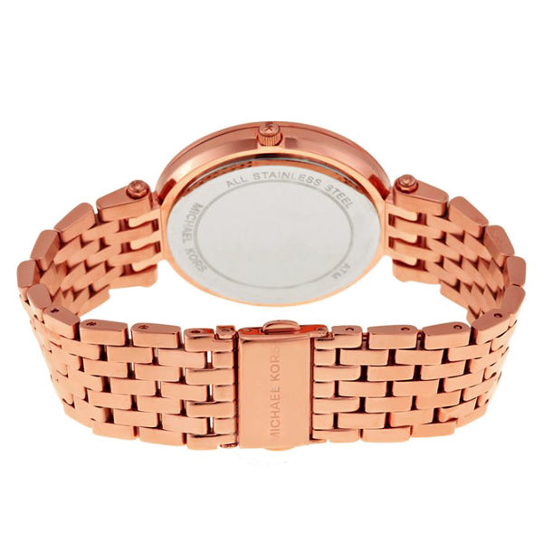 Michael Kors Darci Rose Gold Dial with Diamonds Rose Gold Stainless Steel Strap Watch for Women - MK3192