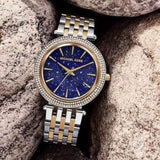 Michael Kors Darci Quartz Blue Dial Two Tone Steel Strap Watch For Women - MK3401