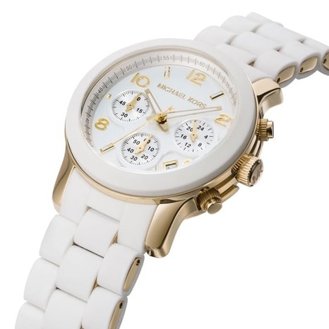 Michael Kors Runway White Dial White Steel Strap Watch for Women - MK5145