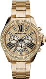 Michael Kors MK6095 Wren Chronograph Crystals Women's Watch – Gold Dial & Gold Steel Bracelet