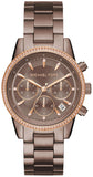 Michael Kors MK6529 Ritz Chronograph Women's Watch – Brown Dial & Brown Steel Bracelet