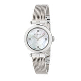 Gucci Diamantissima Quartz Diamonds Mother of Pearl Dial Silver Mesh Bracelet Watch for Women - YA141504