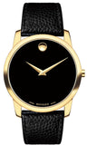 Movado 0607014 Museum Men's Watch – Black Dial & Black Leather Strap