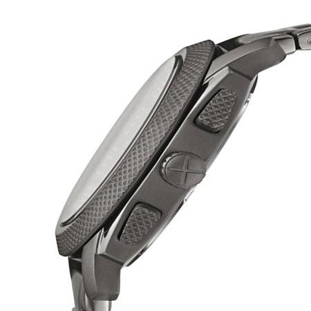 Fossil Machine Chronograph Black Dial Grey Steel Strap Watch for Men - FS4662