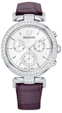 Swarovski 5296835 Era Journey Chronograph Women's Watch – Silver Dial & Purple Leather Strap