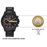 Armani Exchange AX2429 Men's Chronograph Watch – Black Dial with Black Stainless Steel Strap
