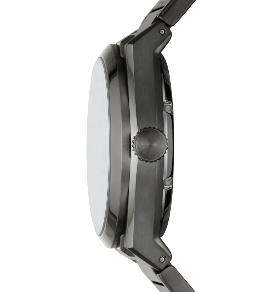 Fossil Everett Automatic Skeleton Grey Dial Grey Steel Strap Watch for Men - ME3206