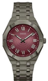 Guess GW0575G5 Asset Men's Watch – Red Dial & Black Steel Strap with Quartz Movement