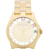 Marc Jacobs Henry Skeleton Gold Dial Gold Steel Strap Watch for Women - MBM3263